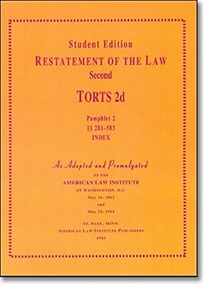 A Concise Restatement of Torts by Ellen M. Bublick | Amer Law Inst