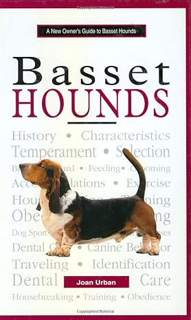 A New Owner's Guide to Basset Hounds by Joan Urban | Tfh Pubns Inc; 1998- edition