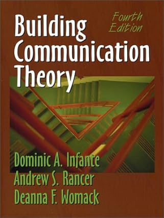 Building Communication Theory by Dominic A. Infante | Waveland Pr Inc