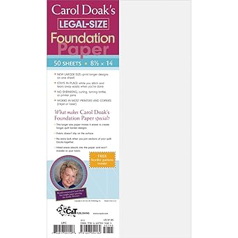 Carol Doak's Legal-Size Foundation Paper by Carol Doak | C&T Publishing