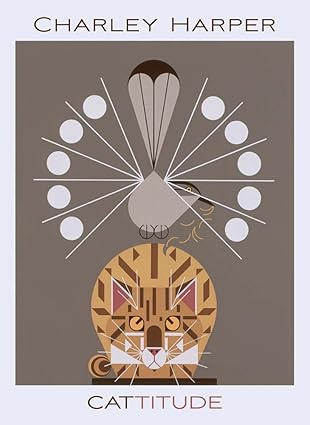Charley Harper: Cattitude Notecards [With Envelope] by Pomegranate Communications Inc. | Pomegranate