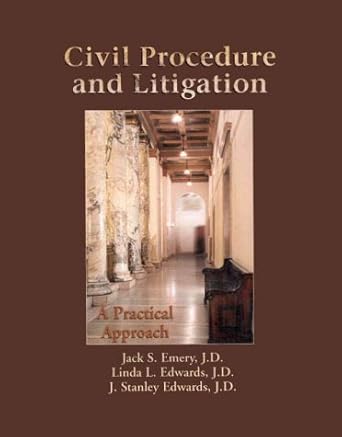 Civil Procedure and Litigation by Jack S. Emery | Delmar Pub; 1st edition