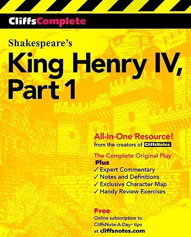 CliffsComplete King Henry IV, Part 1 by William Shakespeare | Cliffs Notes; 2nd edition