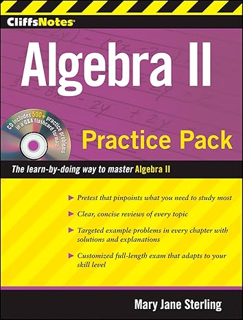 CliffsNotes Algebra II Practice Pack (Cliffnotes) by Mary Jane Sterling | Cliffs Notes; PAP/CDR edition