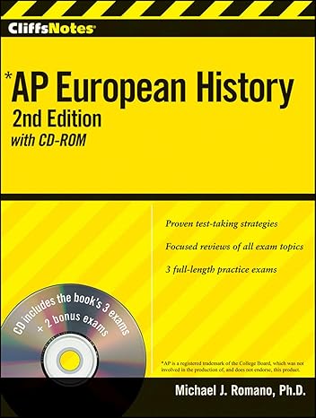 CliffsNotes AP European History with CD-ROM, 2nd Edition by Michael J. Romano | Cliffs Notes; 2nd edition