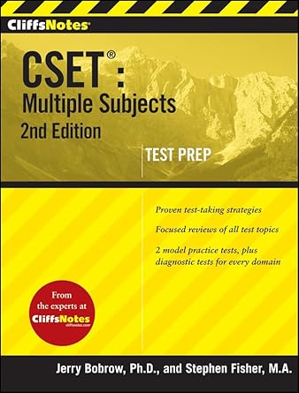 CliffsNotes CSET: Multiple Subjects (Cliffsnotes Testprep) by Jerry Bobrow | Cliff Notes; 2nd edition