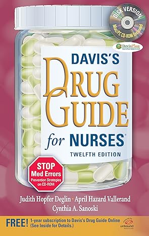 Davis's Drug Guide for Nurses by Judith Hopfer Deglin | F A Davis Co
