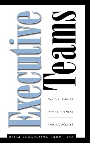 Executive Teams by David A. Nadler | Jossey-Bass; First Edition