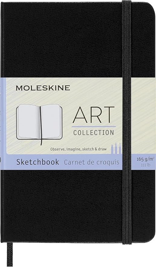 Moleskine Art Sketchbook, Hard Cover, Pocket (3.5" x 5.5") Plain/Blank, Black, 80 Pages by Author not found | Publisher not found