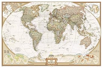 National Geographic World Wall Map - Executive - Laminated (Enlarged: 73 x 48 in) (National Geographic Reference Map) by National Geographic Maps - Reference | National Geographic Maps; 2021st edition