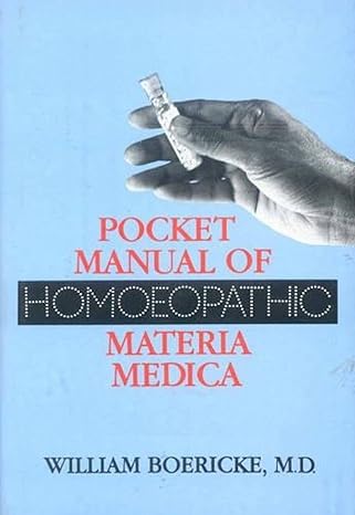 Pocket Manual of Homeopathic Materia Medica by William Boericke | Motilal Banarsidass Publishers
