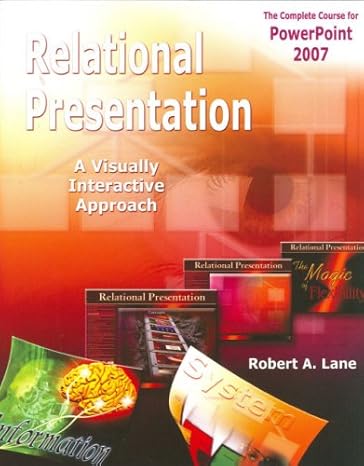 Relational Presentation: A Visually Interactive Approach, 2007 Edition by Robert Lane | Aspire Communication