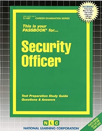 Security Officer(Passbooks) (Career Examination Series) by National Learning Corporation | National Learning Corporation