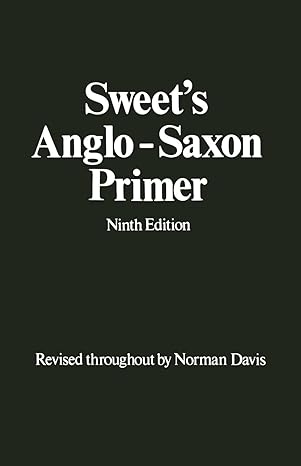 Sweet's Anglo-Saxon Primer by Henry Sweet | Oxford University Press; 9th edition