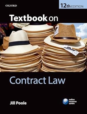 Textbook on Contract Law by Jill Poole | Oxford University Press; 12th edition
