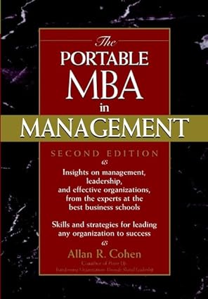 The Portable MBA in Management by Allan R. Cohen | John Wiley & Sons Inc; Subsequent edition