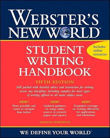 Webster's New World Student Writing Handbook, Fifth Edition by Sharon Sorenson | John Wiley & Sons; 5th edition