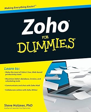 Zoho For Dummies by Steve Holzner | For Dummies